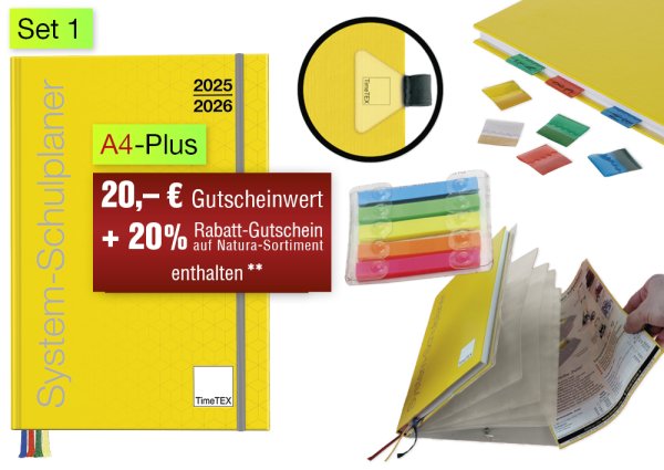 System School Planner Set 2025/2026, A4-Plus, yellow