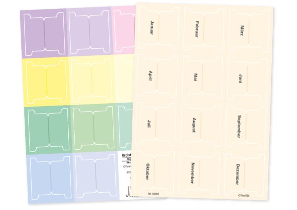Tabs XL 23 pcs, self-adhesive, made of cardboard-paper