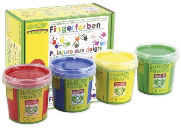Set Fingerfarben nawaro, 4-tlg.