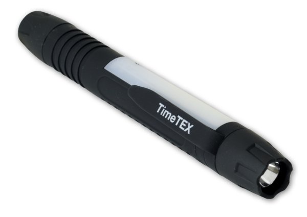 LED Torch with reading light, 17 cm long, 2 cm ø
