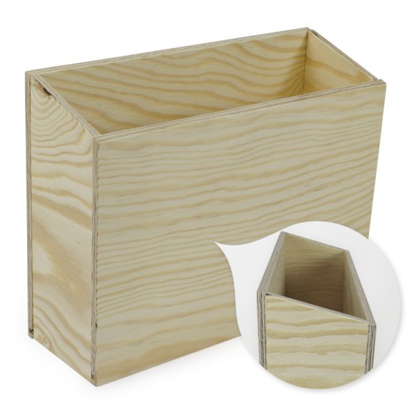 Klaus A4 Filing Box, upward incline, pine wood