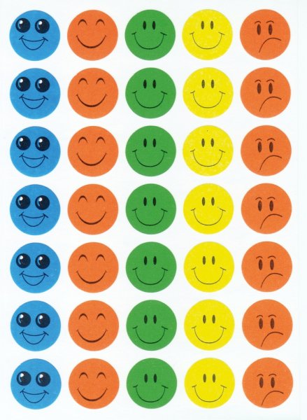 Commendation Stickers x 210, Bright Faces