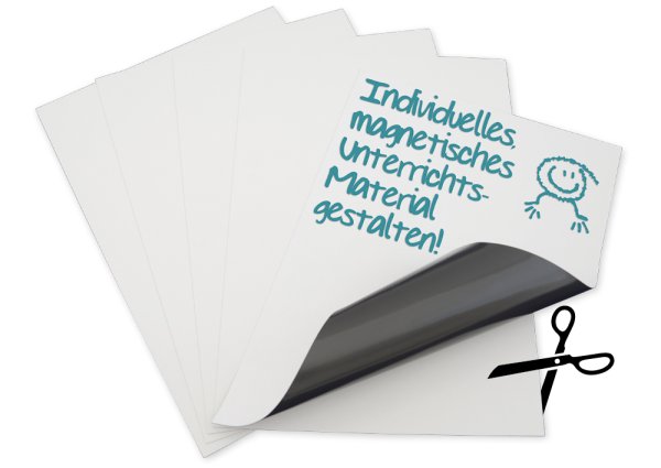 Set Magnet Paper blank, white matte, 5 pcs.