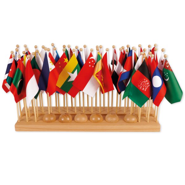 TimeTEX Flag Stand of Asia "Montessori Premium"