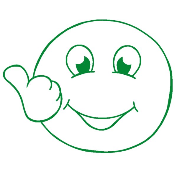 "Perpetuum" Silkscreen Stamp "Face and Thumbs Up"
