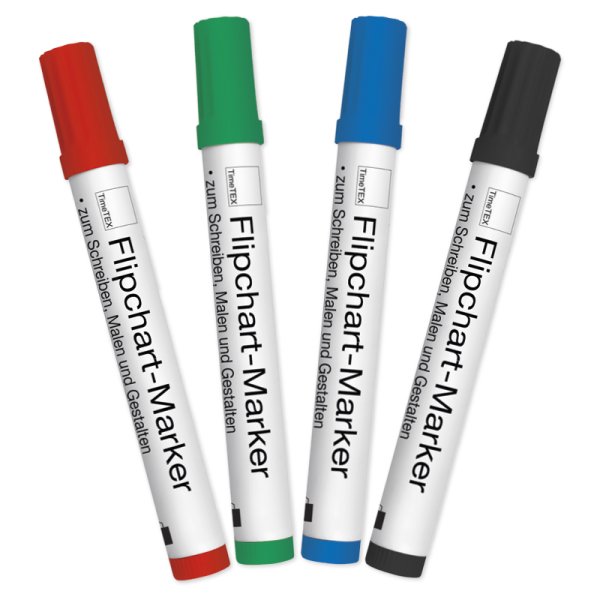 Lot de 4 marqueurs effaçables TimeTEX pour tableau blanc