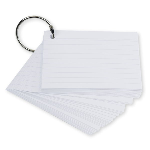 Index Cards A7 "Mobile", with ring, lined, 50 pcs.