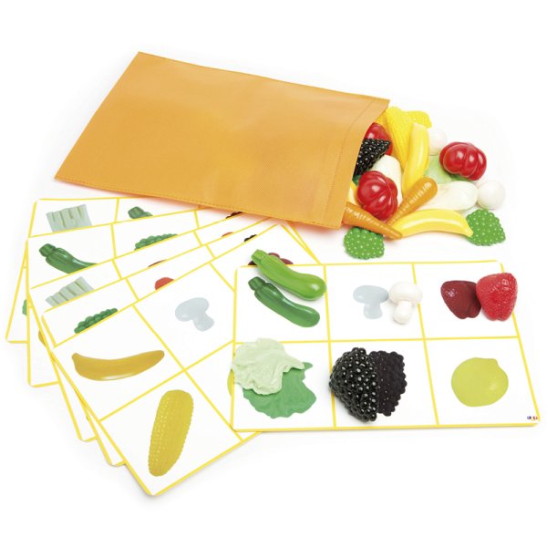A Tactile Game with Fruit and Vegetables, 43 pcs.