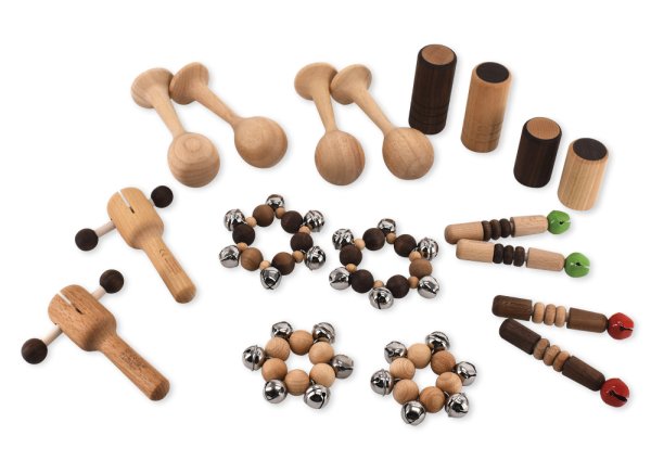 Das Erste Holz-Percussion-Set für die Kleinen, 18-tlg.