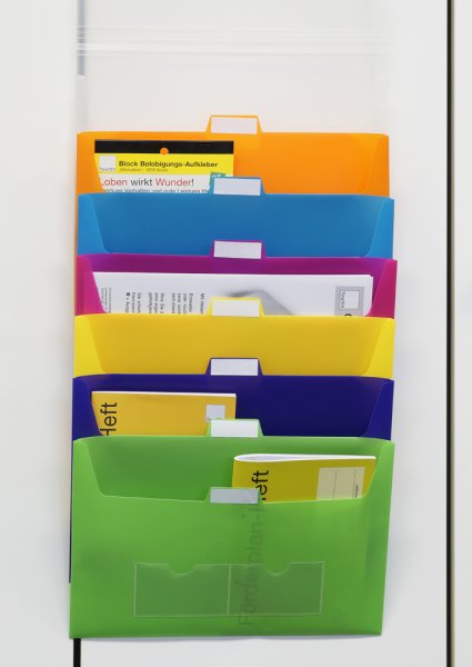 A4 Hanging Organiser Folder, 7 compartments, transparent