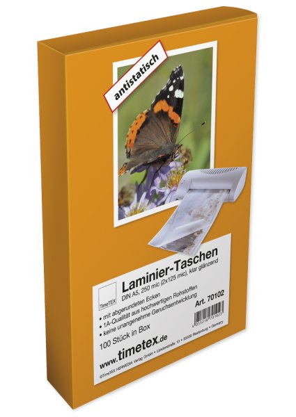 Laminating Pouches A5 2x80 mic matte, 100 pcs.