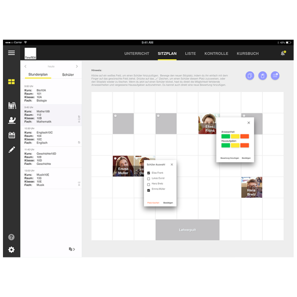 TimeTEX Web App School Planner