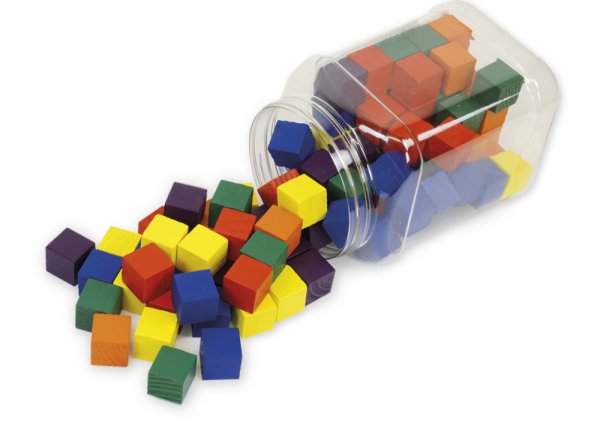 Soma Wooden Cubes L, colourful, 102 pcs. in a box