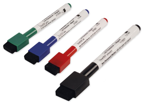 Non-Permanent Marker with felt wiper and magnet