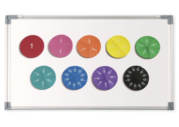 Fraction Circle magnetic, 90 mm ø, 51 pcs.