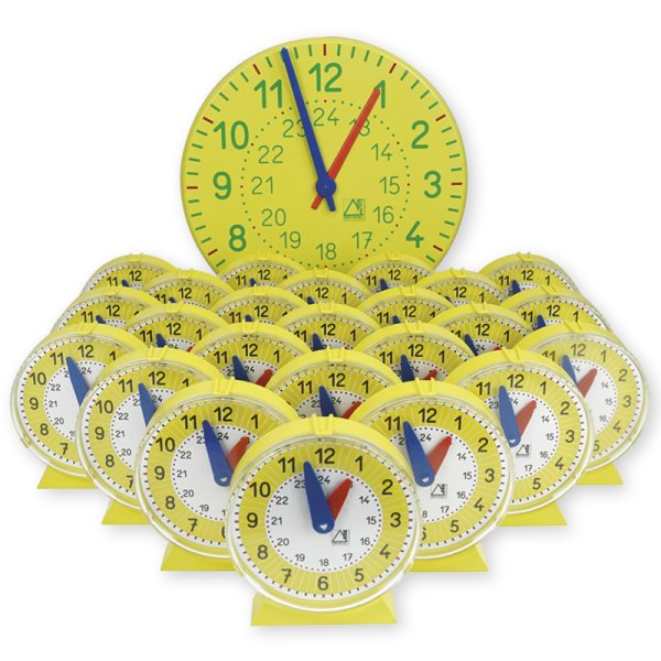 Learning Clock Set 1-24, 25 pcs. in case