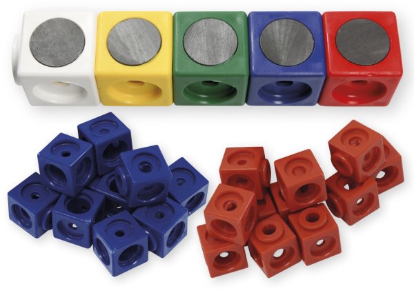 Set of Demonstration Magnetic Connecting Cubes, 3.4 cm, 20 pcs. in a bag