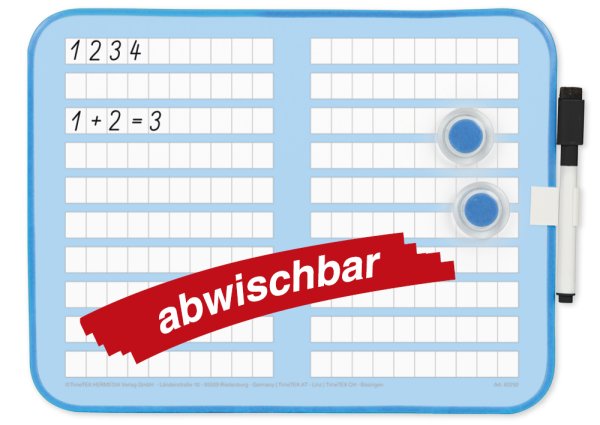 Prima-Colori Numeracy Practice Whiteboard, 4 pcs., magnetic