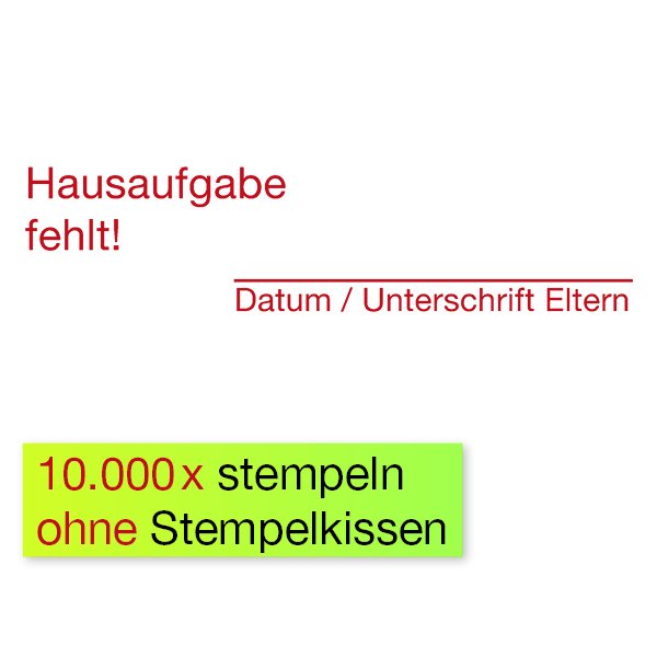 "Perpetuum" Silkscreen Stamp "Hausaufgabe" ("Homework")