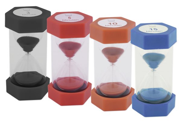 Set Mega Hourglass 16cm high, 7 cm ø, 4 pcs.