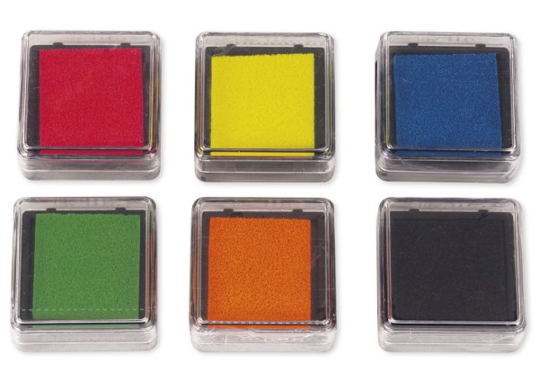 Ink pad set "neon", 6 colours