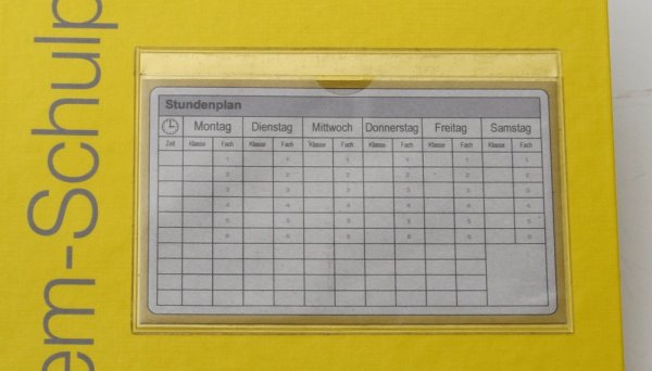 Timetable Sticky Pocket with 5 timetables