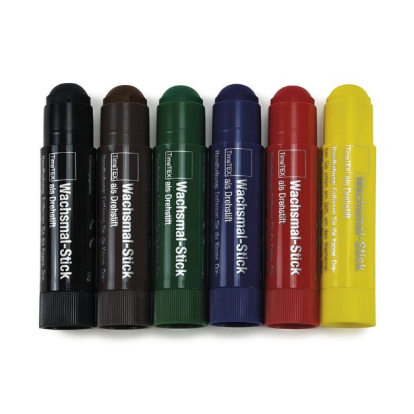 Wax Sticks 6 colours, rotating mechanism