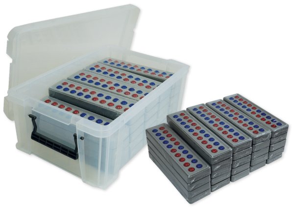 ABACO Class Set for counting in the 20s range, red and blue, 24 pcs., in a box