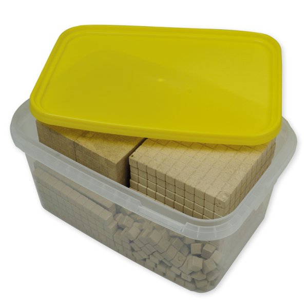 Dienes Basic Assortment, 121 pcs., numbers up to 1,000, natural, in stacking box