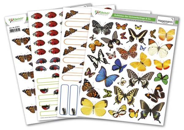 Set of Stickers "Butterflies etc", approx. 150 pcs.