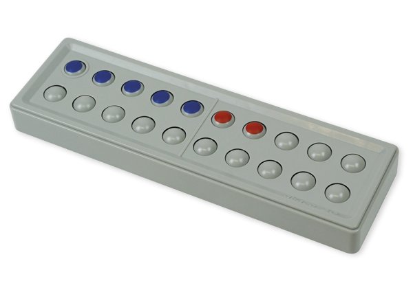 ABACO 20 tricolor red-blue-grey, counting and calculating abacus