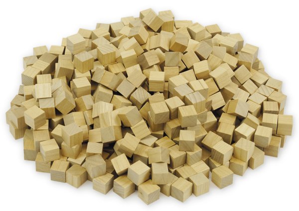Dienes Decimal Unit Cubes, wooden, 500 pcs.