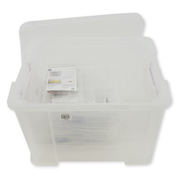 Class Set Geometry Board one sided (11x11 pins), 12 pcs. in box, 23x23 cm, transparent