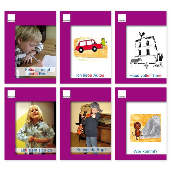 A6 Reading Book Set, purple series, 6 pcs.