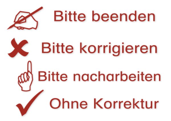 "Perpetuum" Silkscreen Stamp 4 in 1 "Bitte beenden" ("Please Finish")