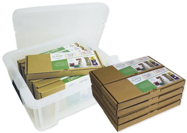 Class Set Stackable Numbers Montessori colours, 8 pcs., in stacking box "Montessori Premium"