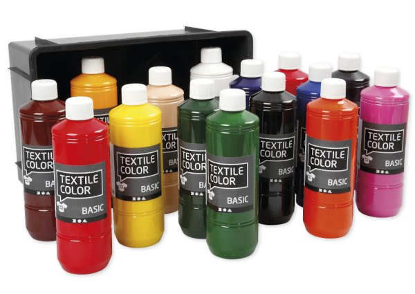 Set Textilfarben à 500 ml, 15-tlg.