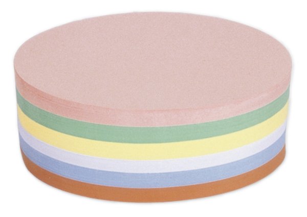 Presentation Cards, assorted colours, oval, 11 x 19 cm ø, 250 pcs.