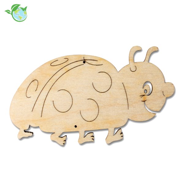 Ladybird made of wood, 10x6 cm