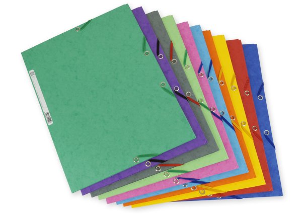 Set of Folders, cardboard, A4-Plus, 10 items, coloured