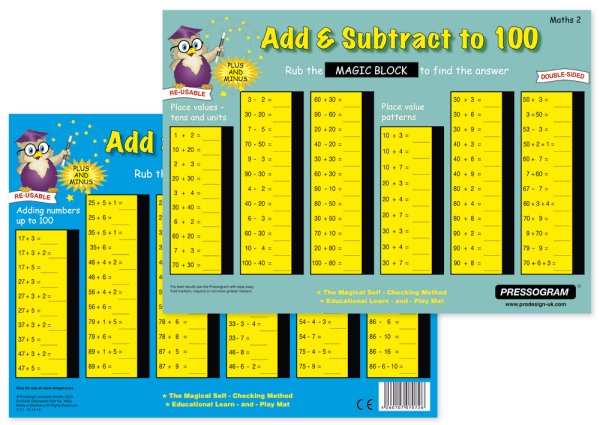 TimeTEX Magic Board "Mathematics" English Numbers up to 100