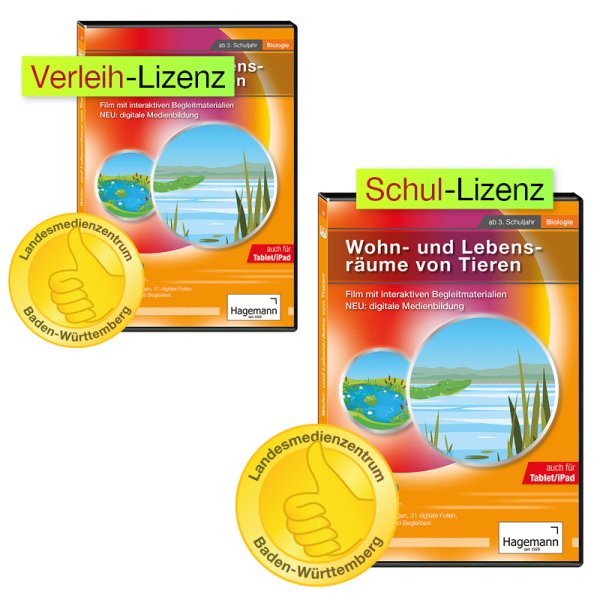 Teaching DVD "Animal habitats", tablet compatible
