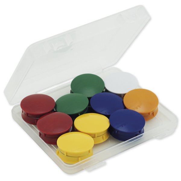 Set of Adhesive Magnets 38 mm ø in box, 20 pcs.