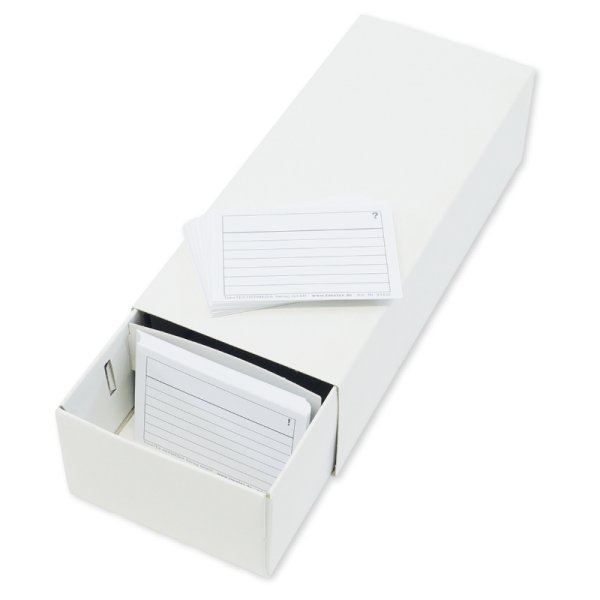 A8 Cardboard Filing Box with 100 flashcards