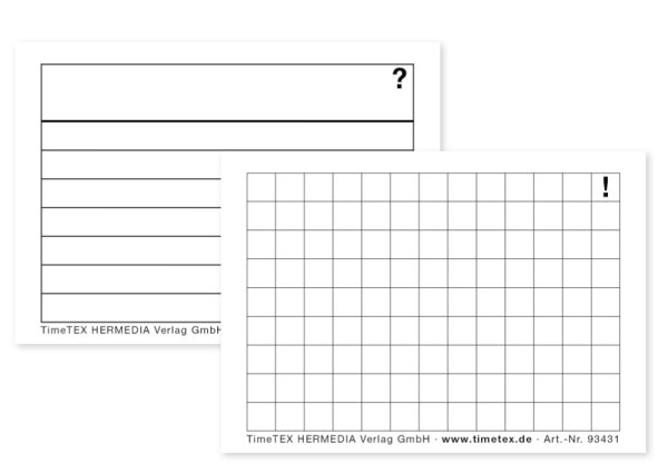 Blank Learning Cards, A8 white, 100 pcs.