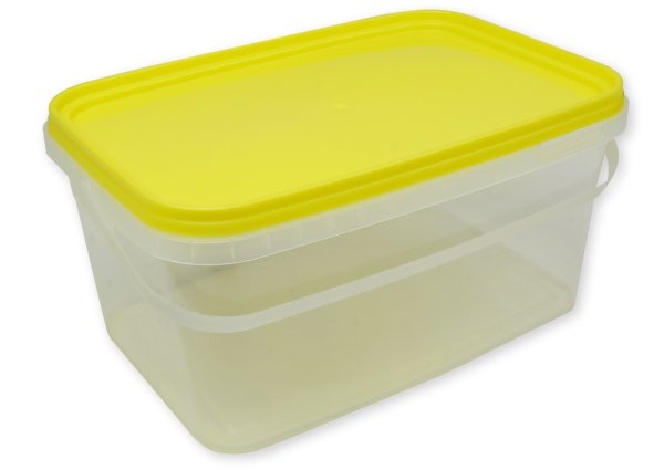 Bucket with Lid and Handle XS, rectangular