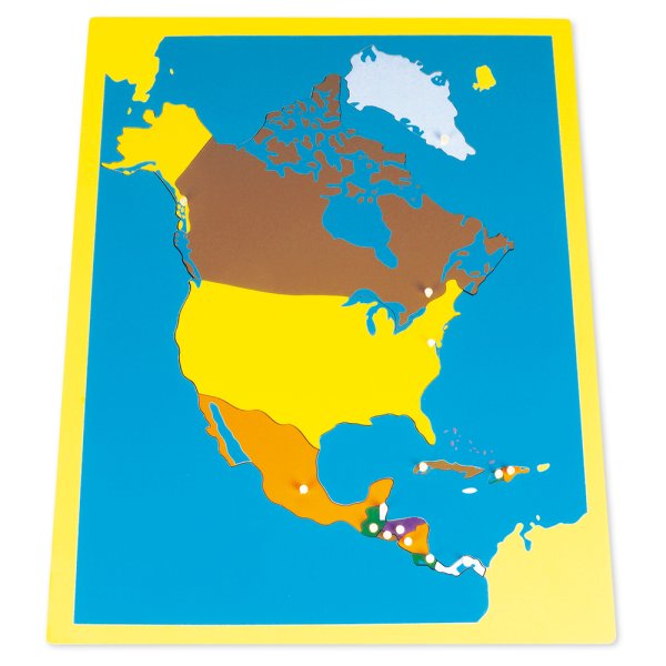TimeTEX Puzzle Map of North America "Montessori Premium"