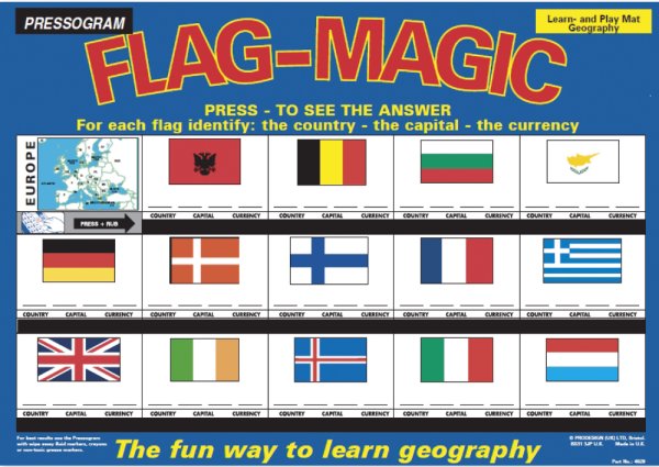 TimeTEX Magic Board "Flag Magic" English Europe