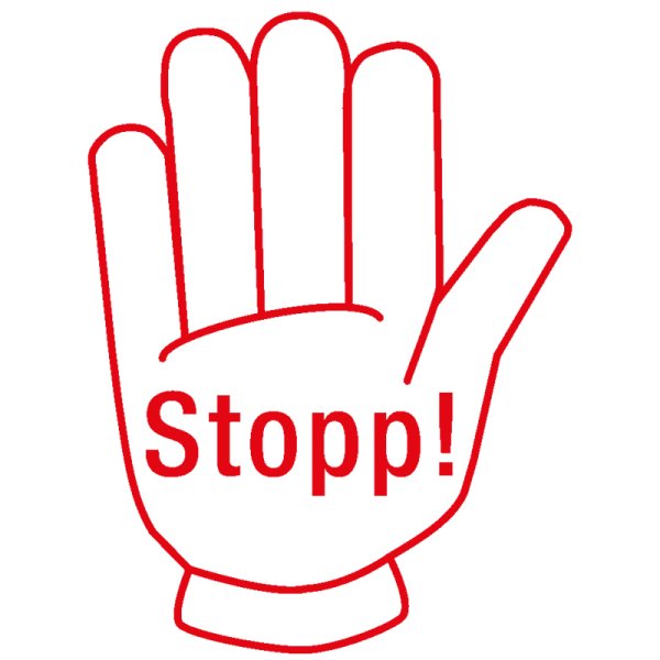 "Perpetuum" Silkscreen Stamp "Stopp!"