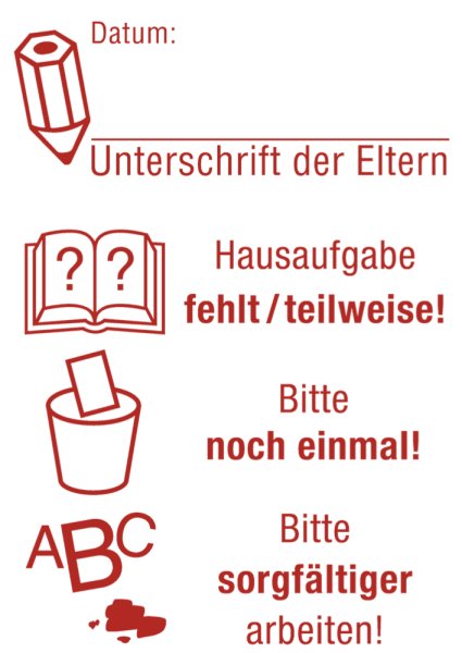 "Perpetuum" Silkscreen Stamp 4 in 1 "Unterschrift" ("Signature")